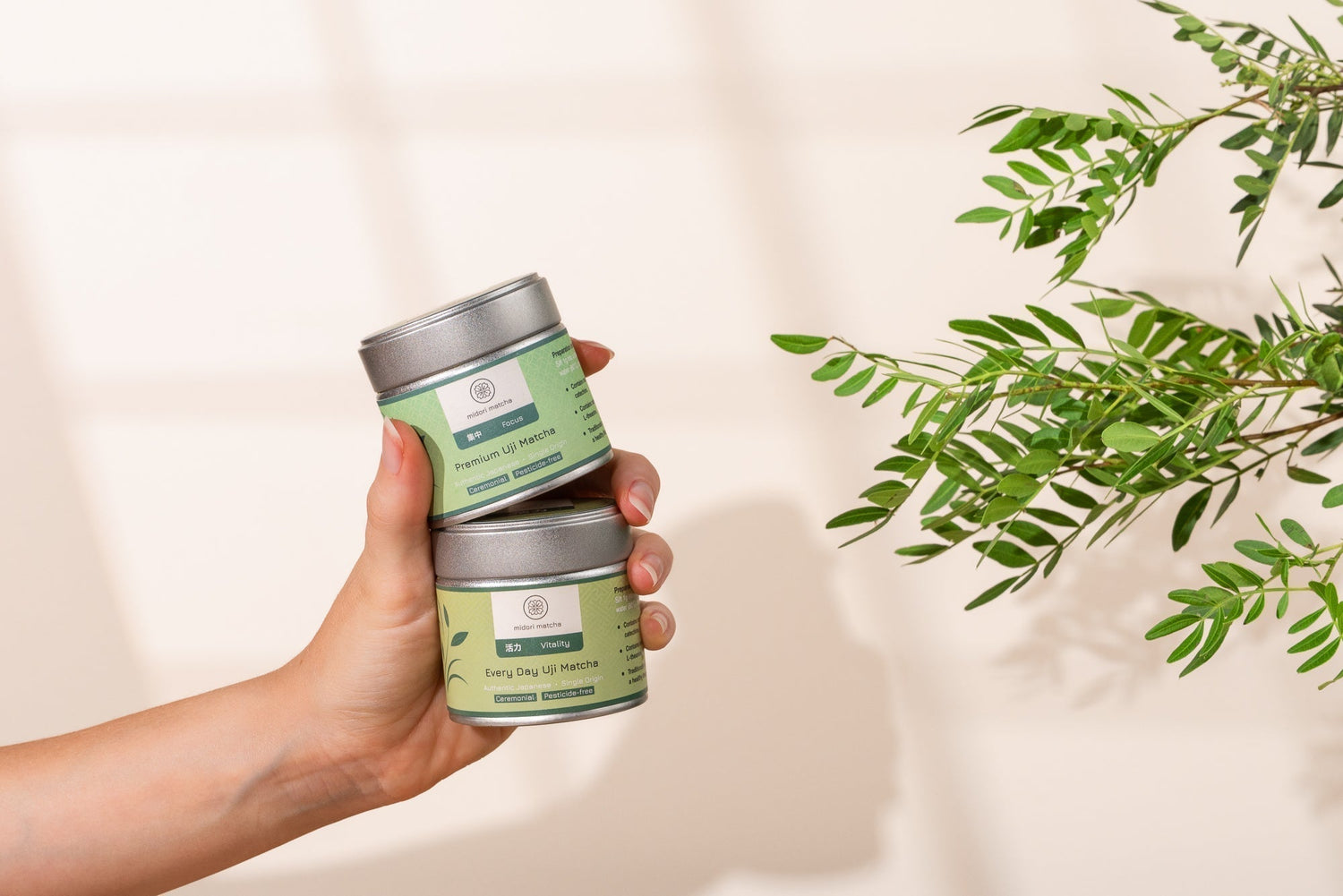 Midori Matcha Uji Matcha tins Every Day Uji Matcha and Premium Uji Matcha